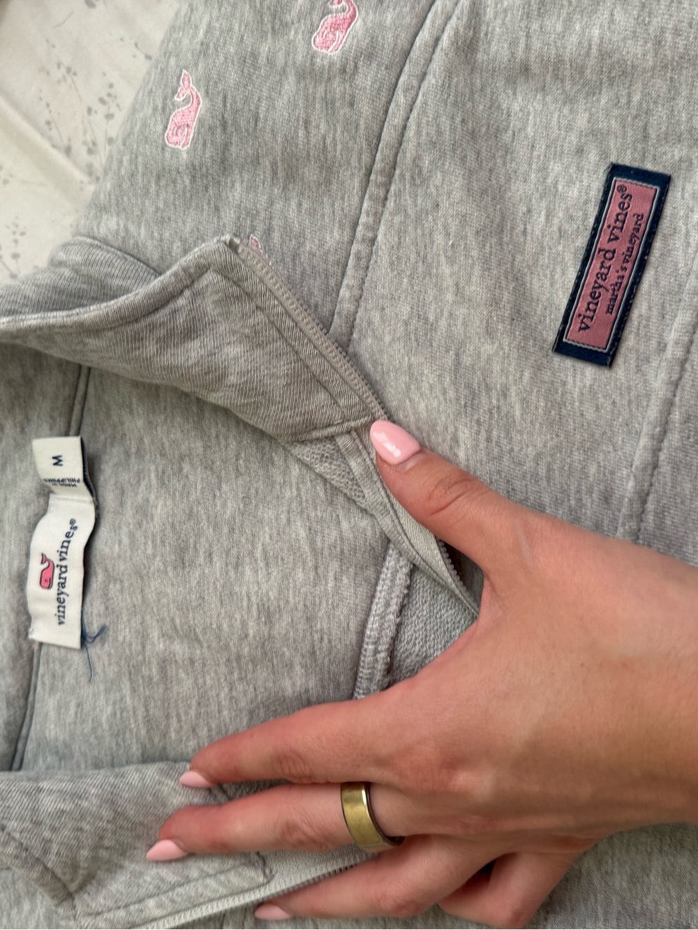 Vineyard Vines Shep Shirt with Pink Whale Accents - Picture 2 of 3